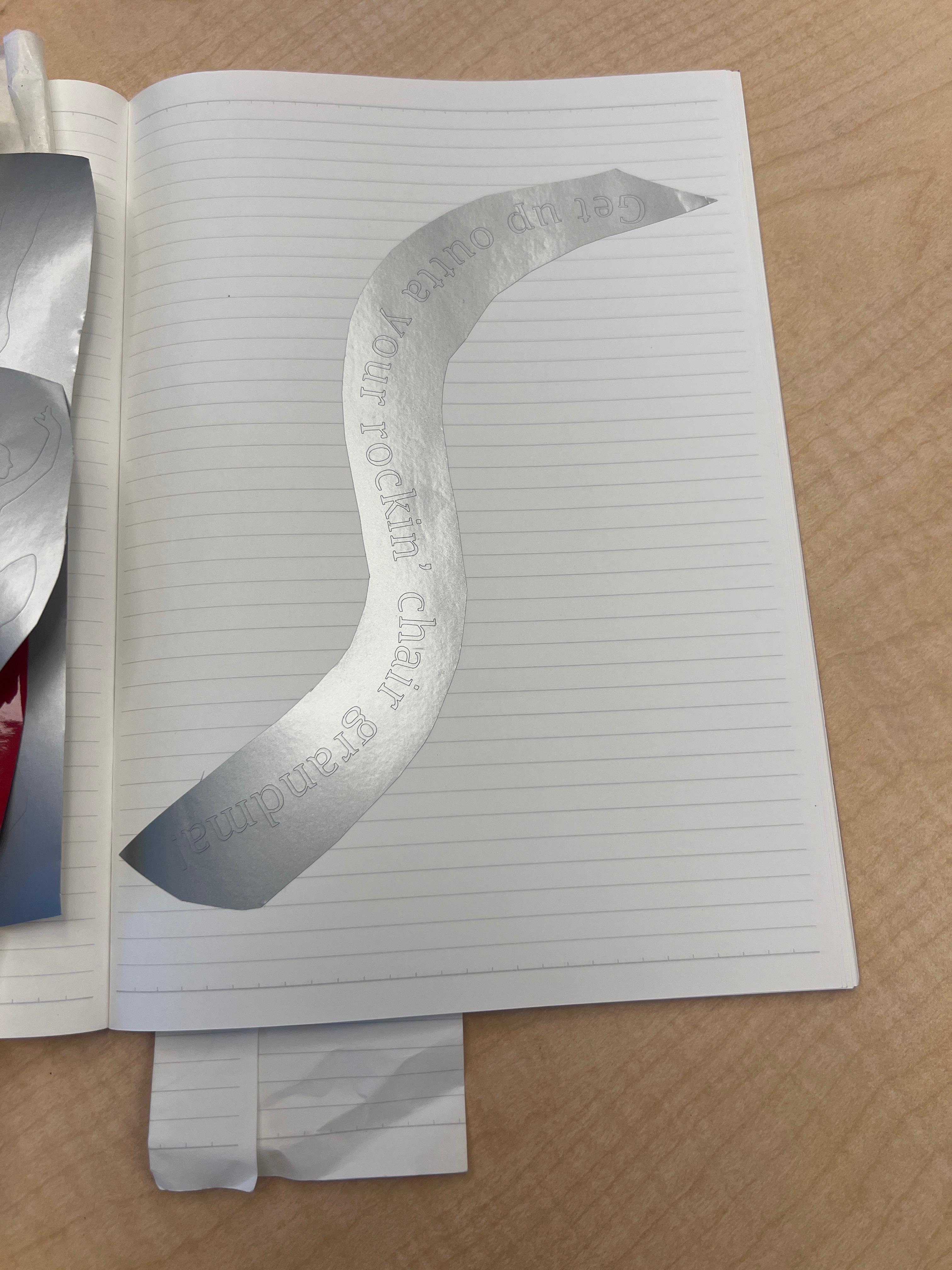 Failed vinyl transfer paper test for lettering